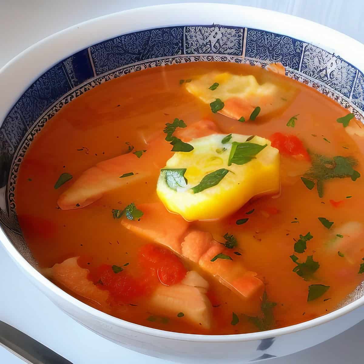 Fischsuppe mit Schellfisch & Safran